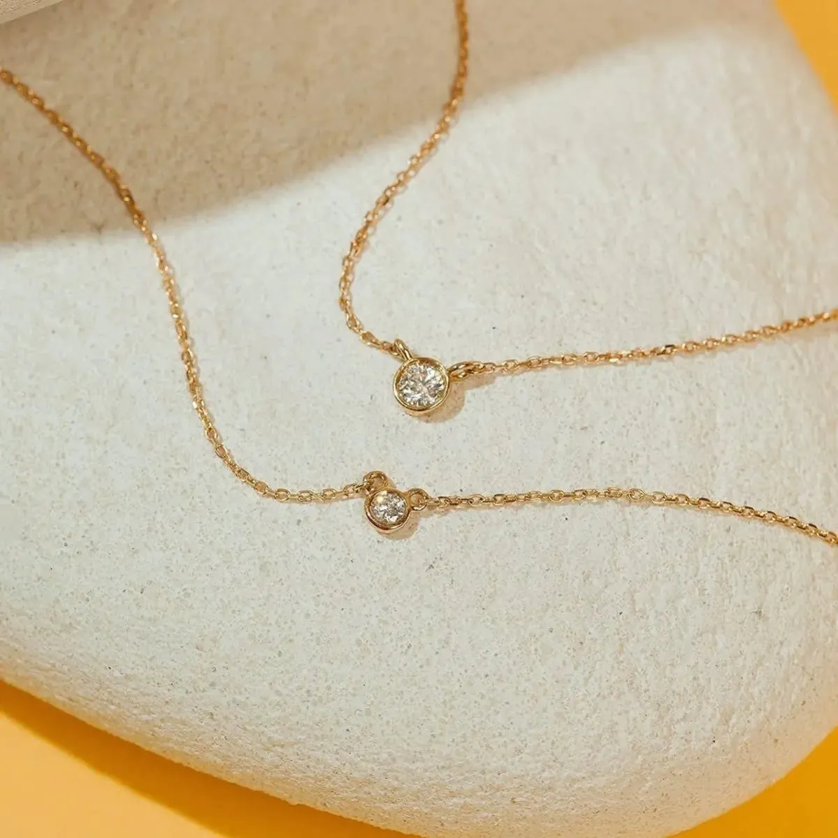 Kyerlyn Cubic Zirconia Dainty Gold Necklaces