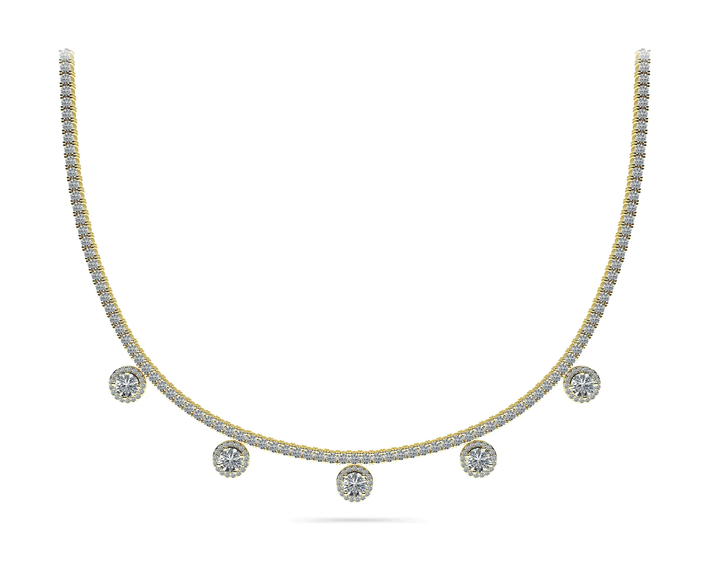 Ladies Tennis Necklace N369-C-R