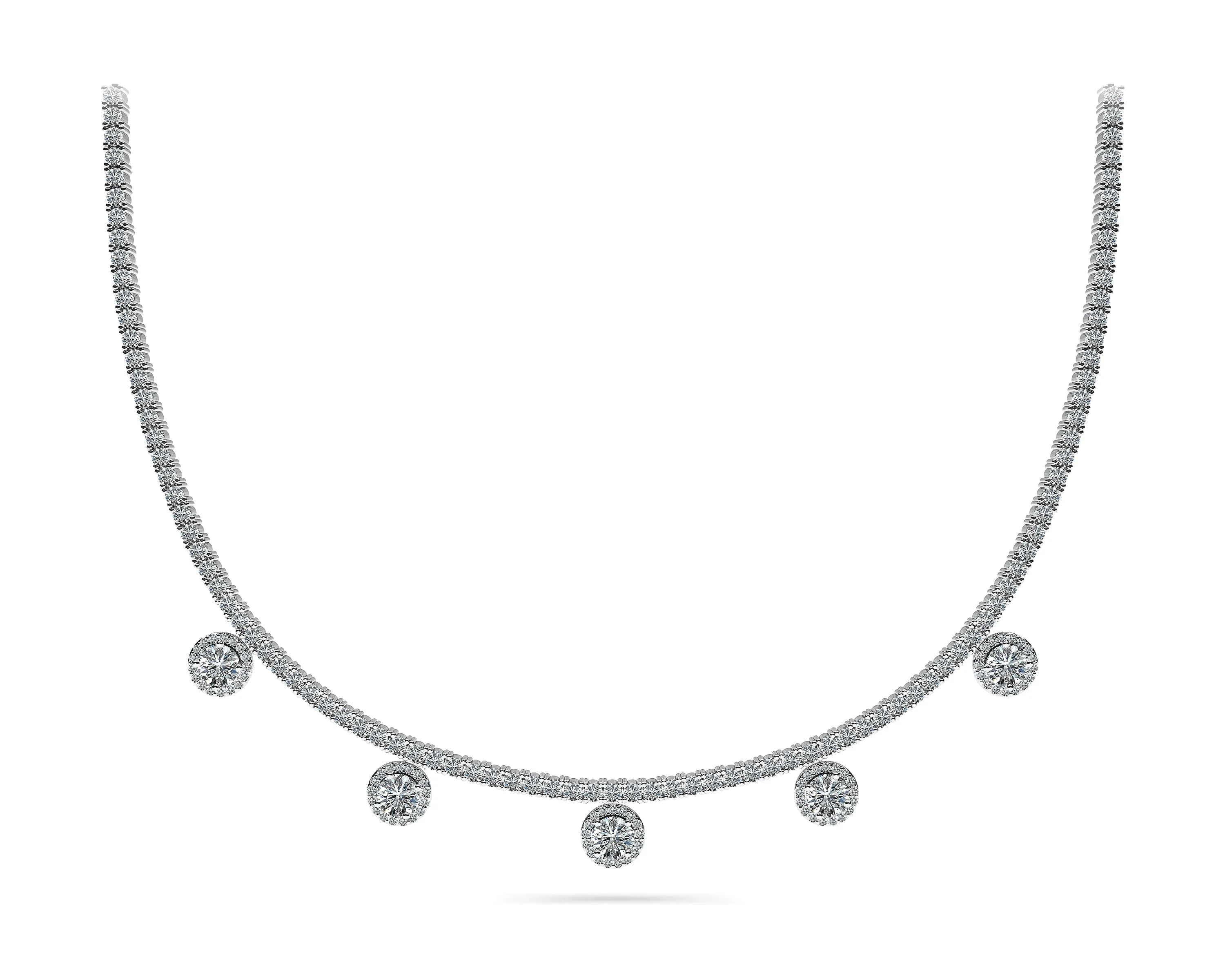 Ladies Tennis Necklace N369-C-R