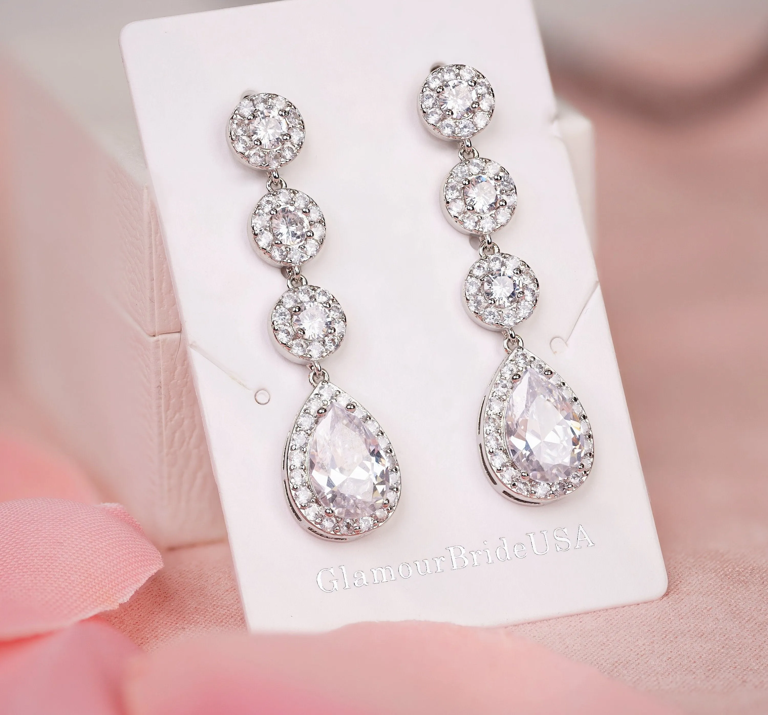 Long Tea Drop Earrings - Nicole