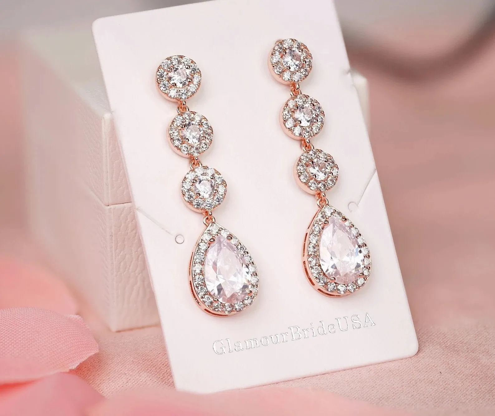 Long Tea Drop Earrings - Nicole