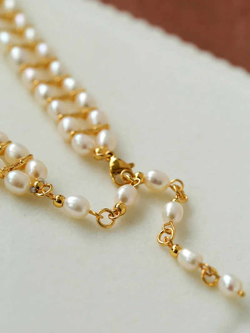 Love Choker Vintage Double Strand Pearls