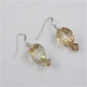 Lt Topaz Crystal Drop Earrings