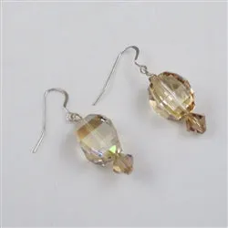 Lt Topaz Crystal Drop Earrings