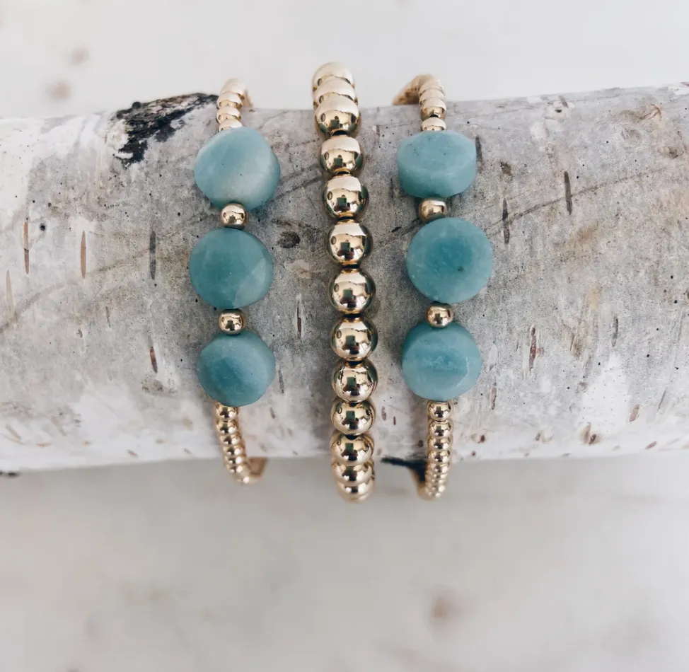 MAC & RY JEWELRY - SEMIPRECIOUS BEADED STONE BRACELETS