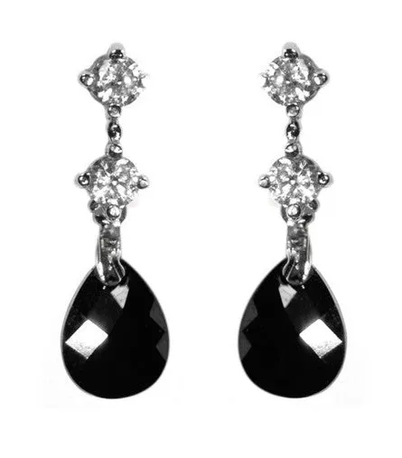 Malia Jet Crystal Drop Earring