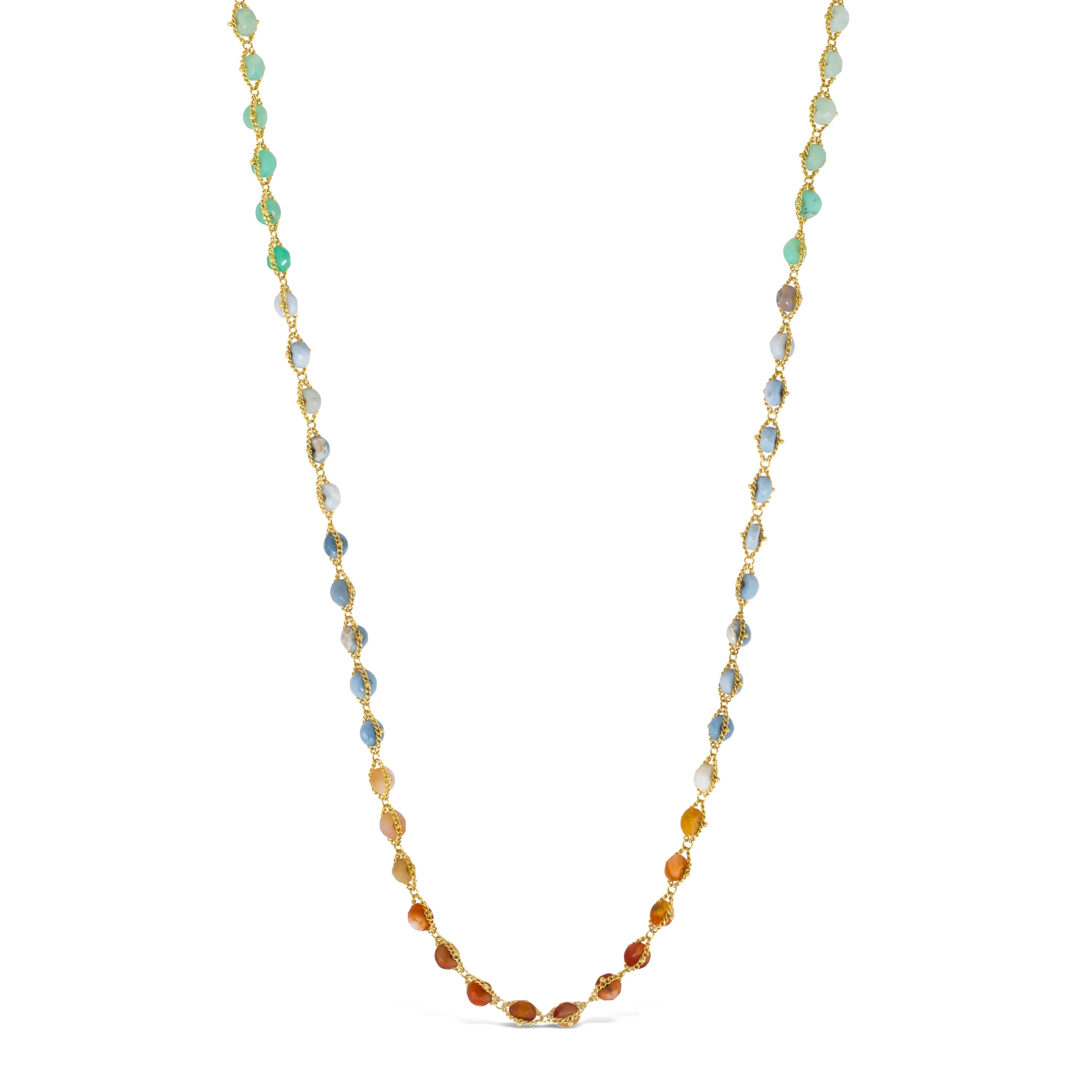 Mixed Opal Woven Necklace