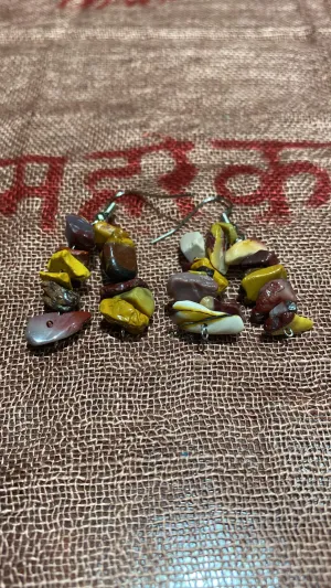 Mookaite Chips Dual-Strand Earrings