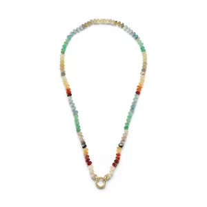 Multicolor Opal Necklaces with Charm Clasp