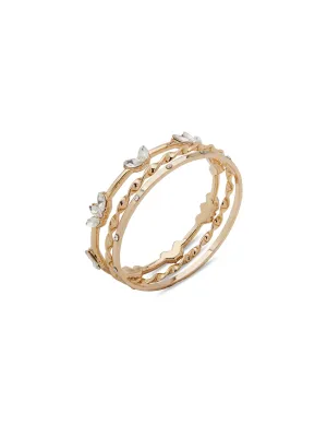 Navette Stone Crystal Bangle