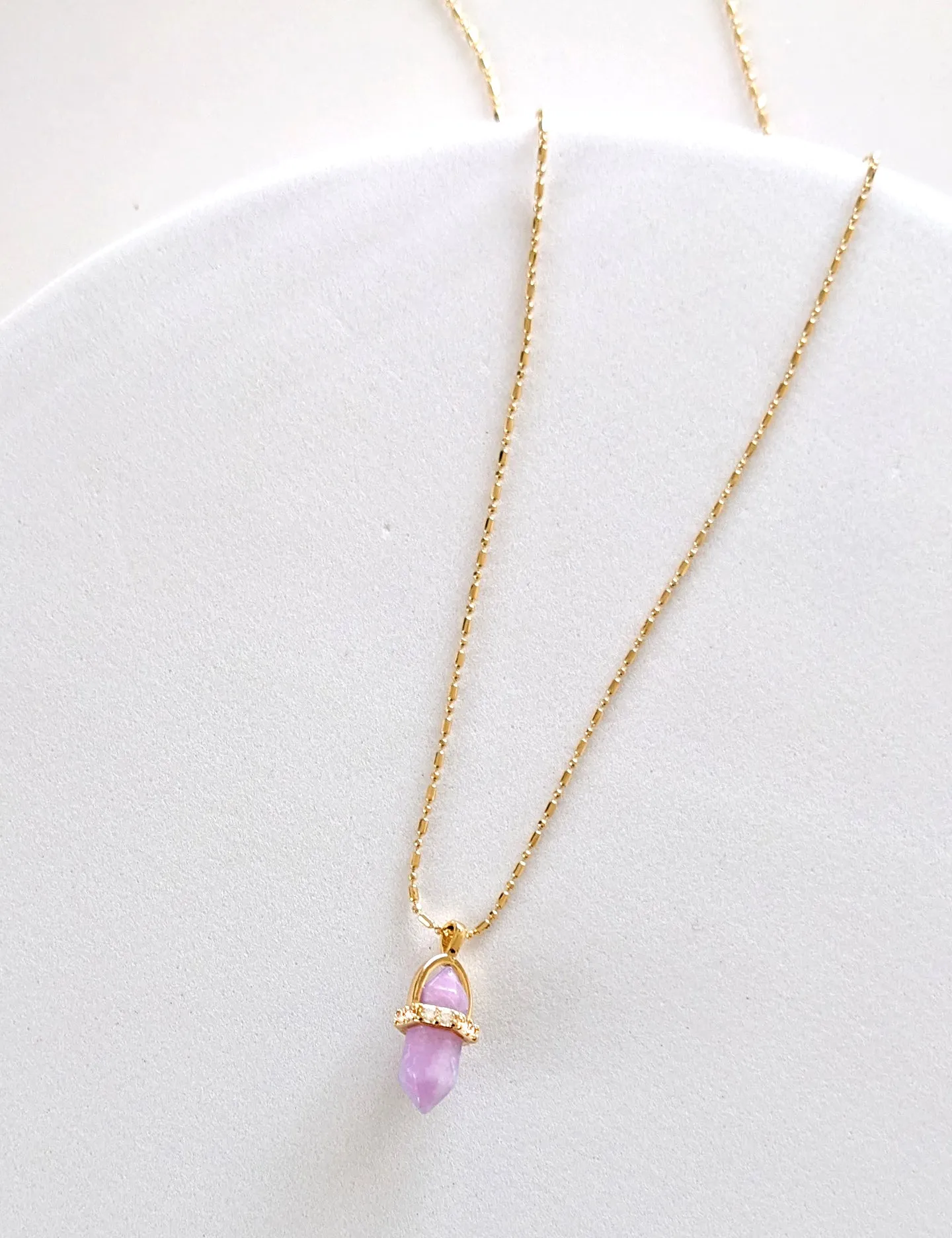 Nuance Mini Crystal Point Charm Necklaces