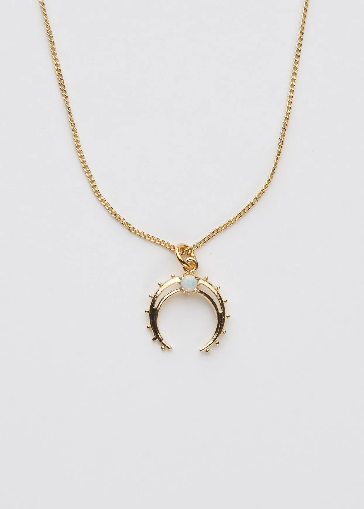 Opal Moon Necklace