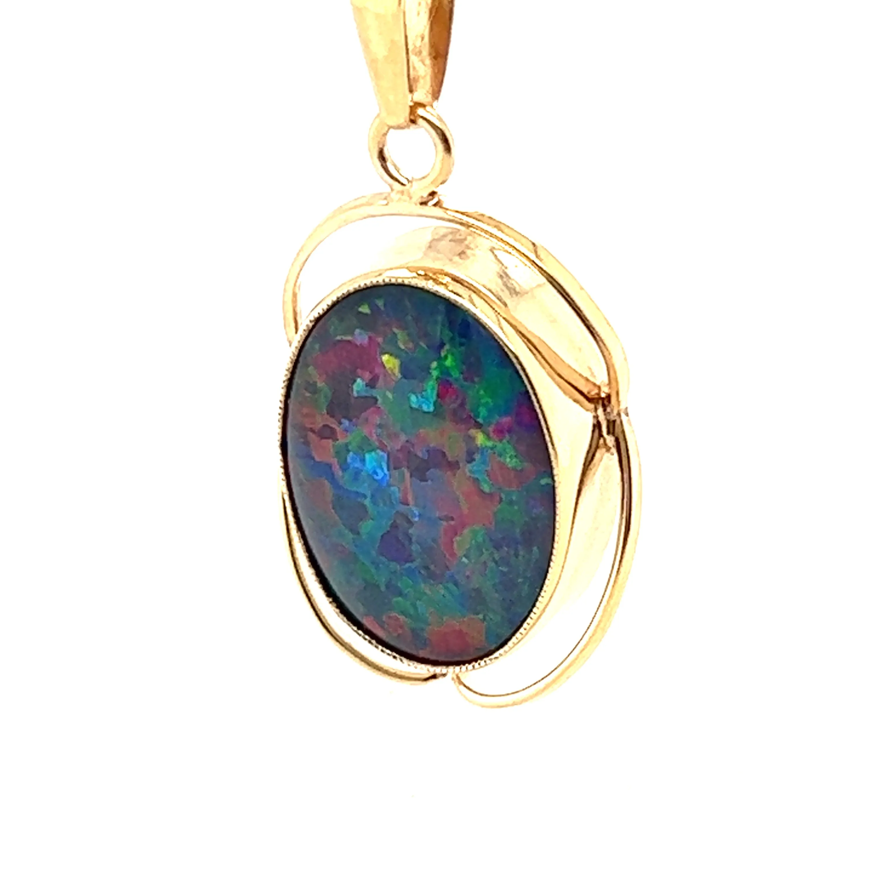 Opal Triplet & 9ct Yellow Gold Pendant