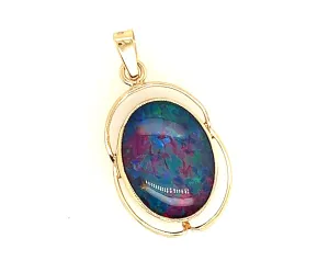 Opal Triplet & 9ct Yellow Gold Pendant