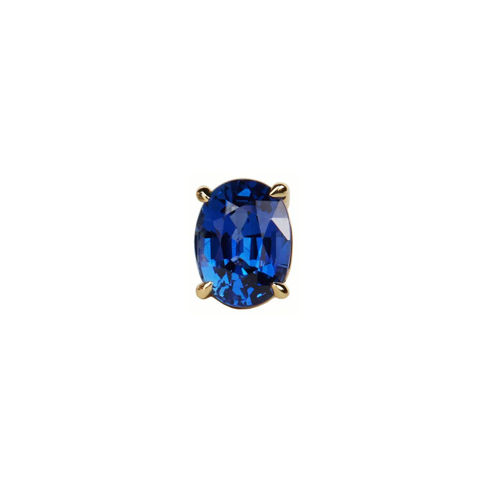 Oval Ceylon Sapphire Studs