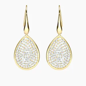 Pave Swarovski Crystal Teardrop Earrings