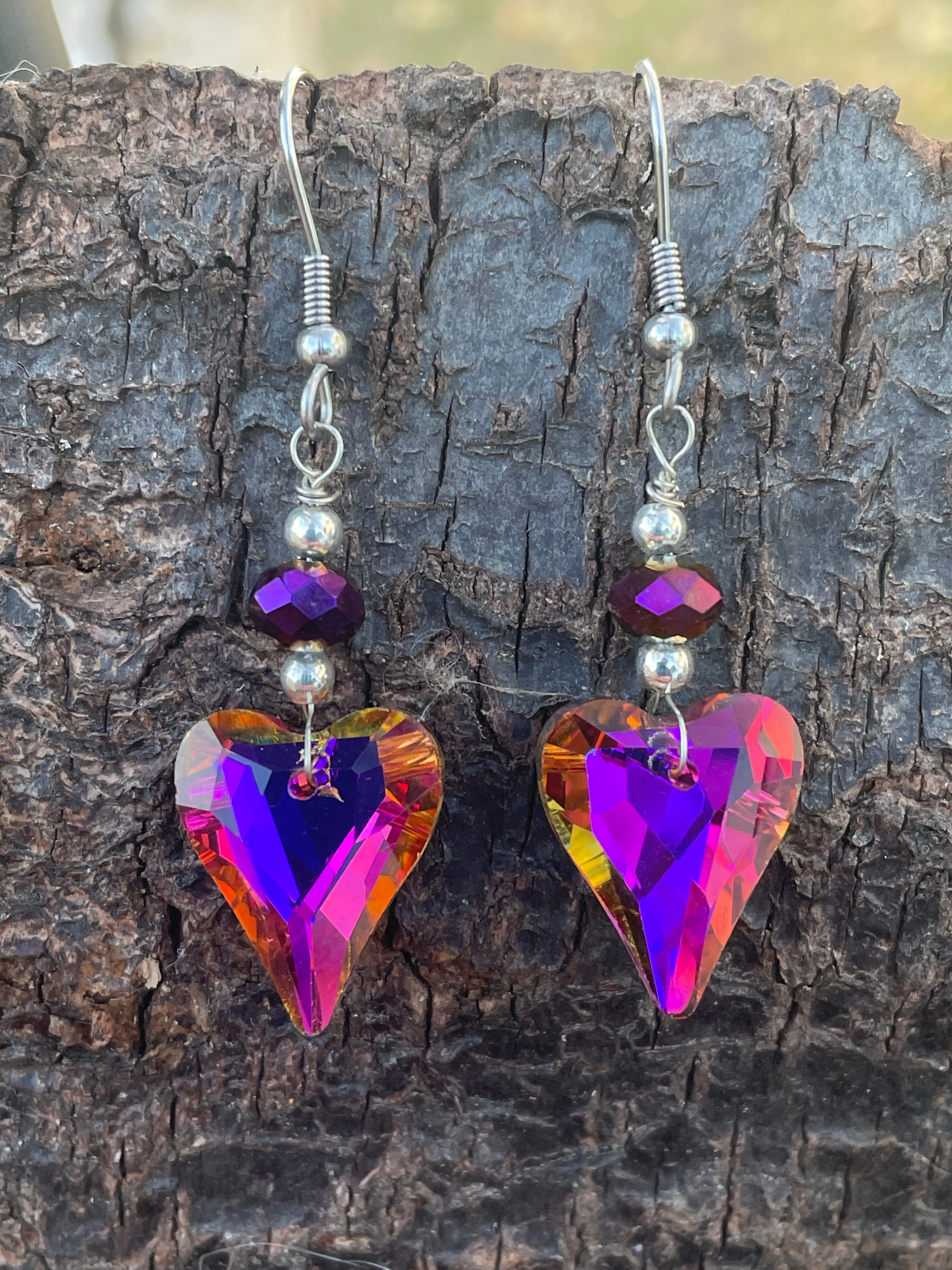 Pointed Heart Earrings