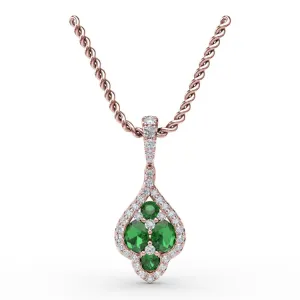 Precious Emerald and Diamond Pendant