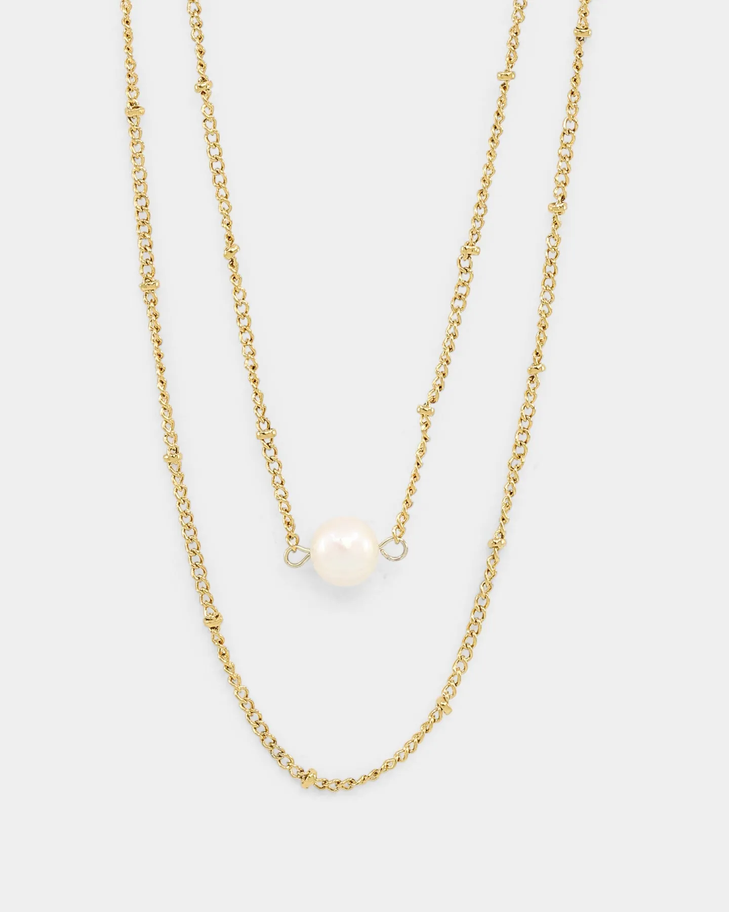 Raising Hell Women's Pearl Satellite Necklace Gold