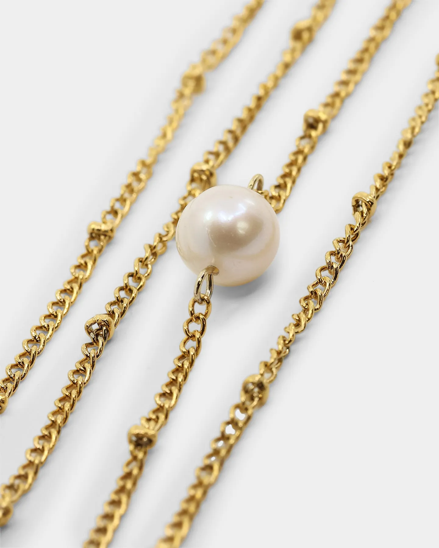 Raising Hell Women's Pearl Satellite Necklace Gold