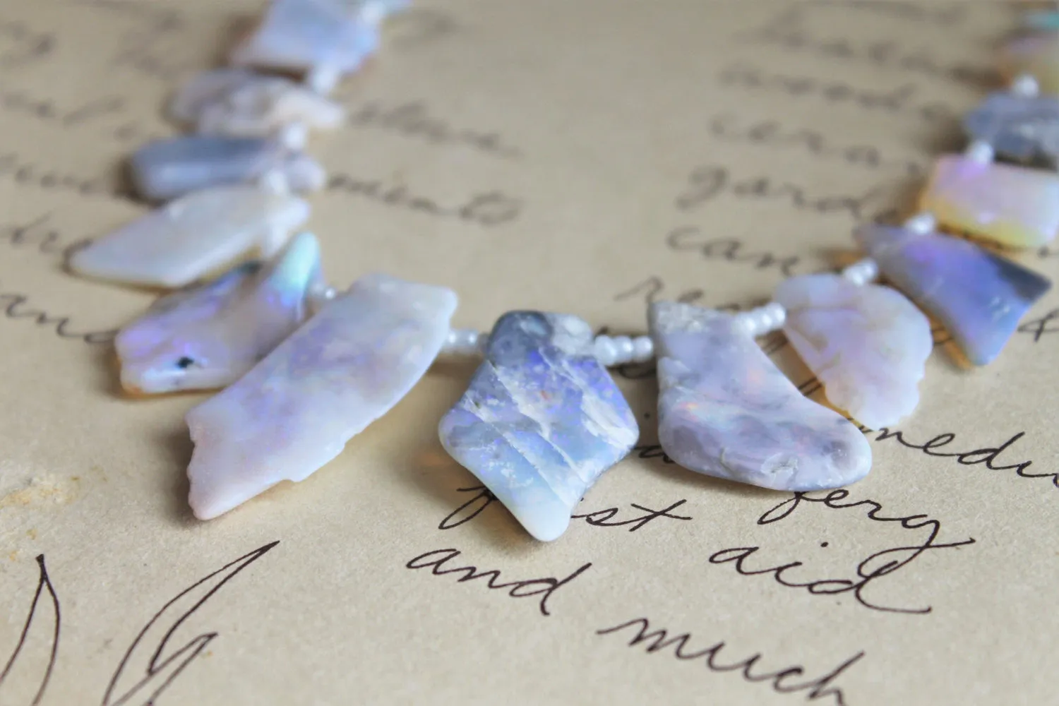 Raw Opal Statement Necklace