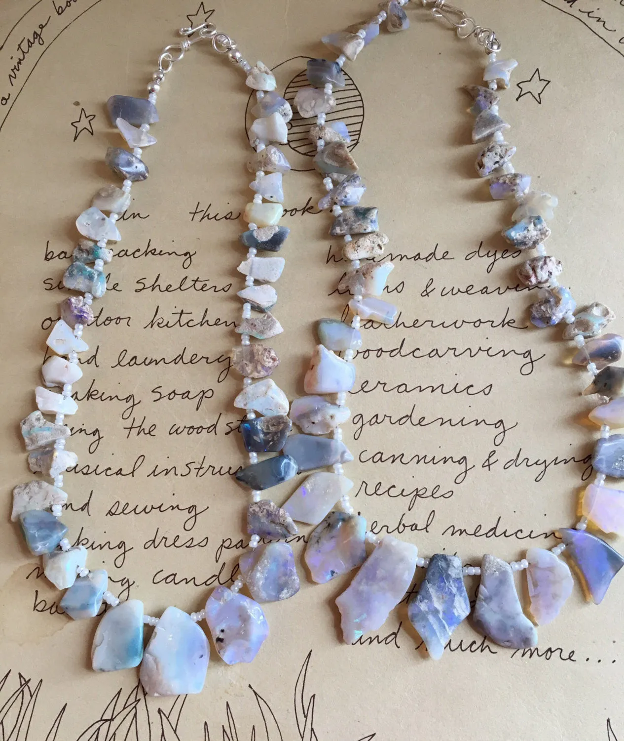 Raw Opal Statement Necklace