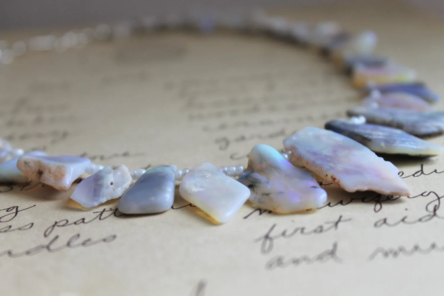 Raw Opal Statement Necklace