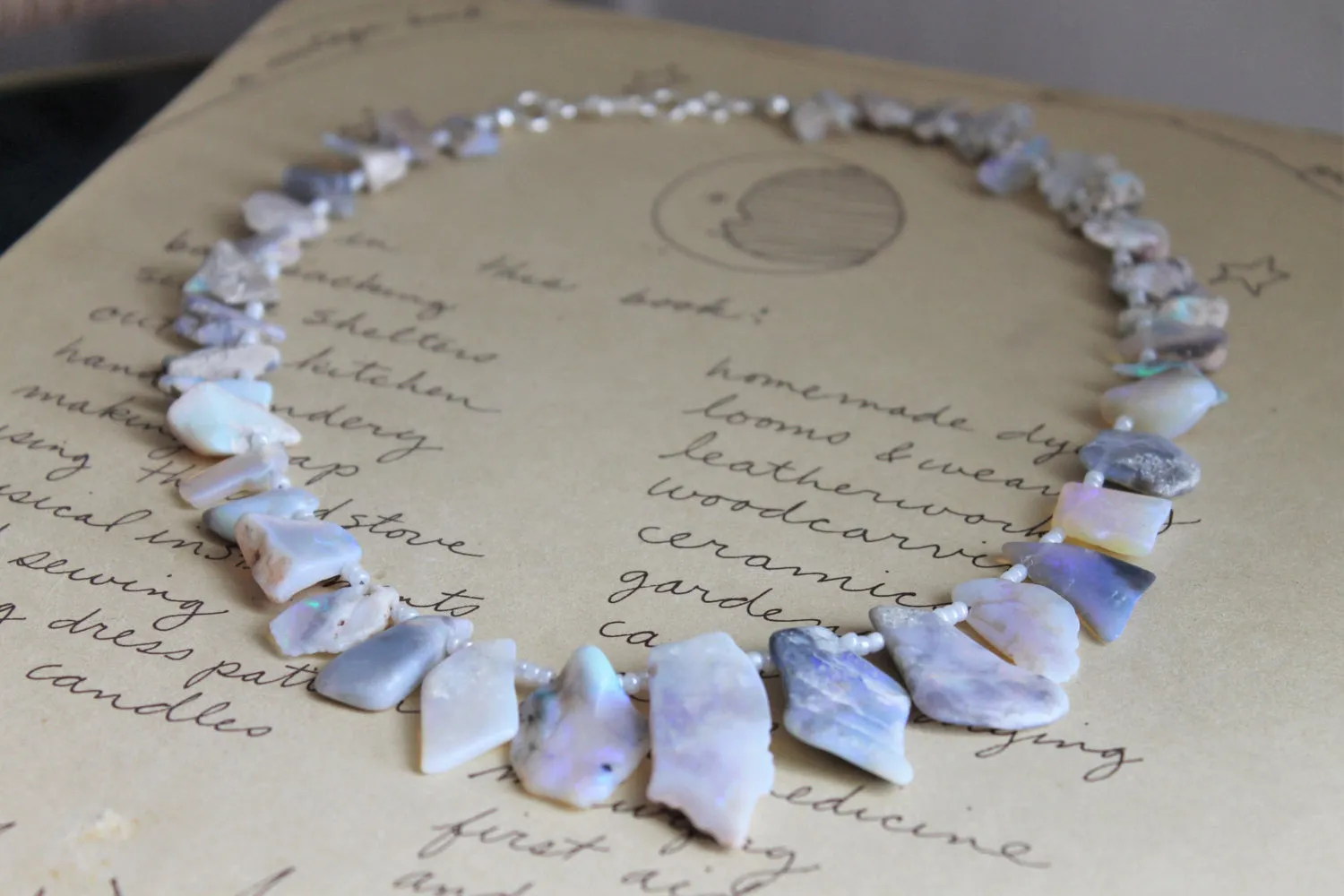 Raw Opal Statement Necklace