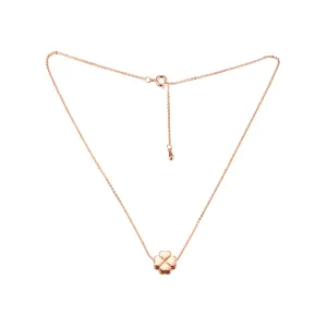 Rose Gold heart clover necklaces