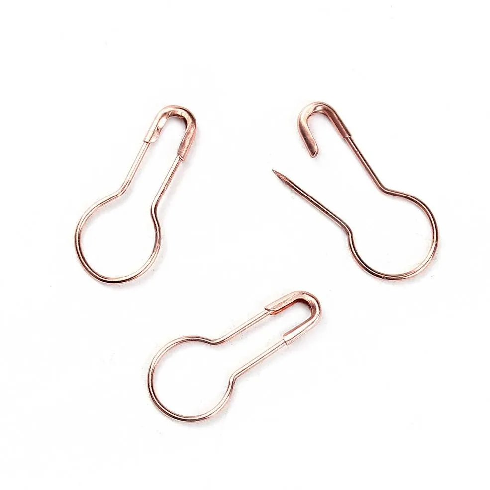 Rose Gold Tone Safety Pins - 21mm x 9mm - 50 Pieces - Z479