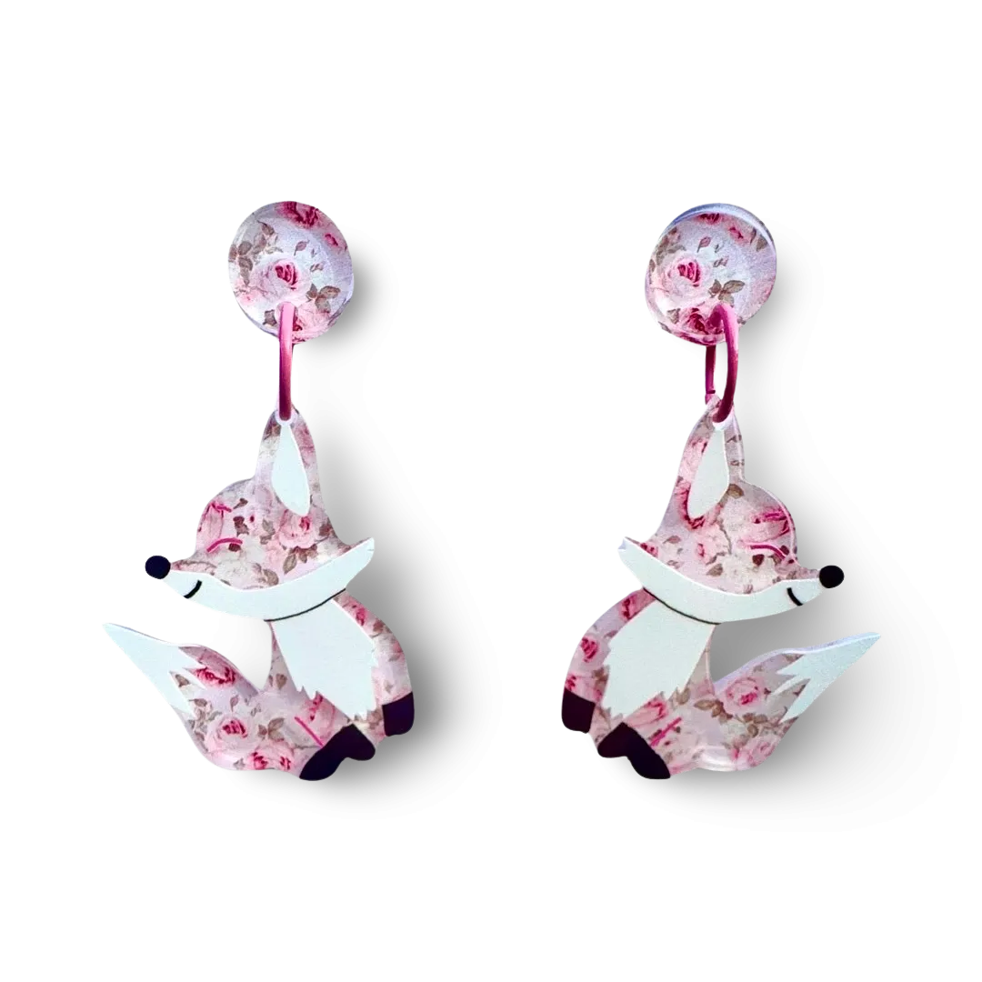 Rose the fox 🦊 - earrings - Set of 2