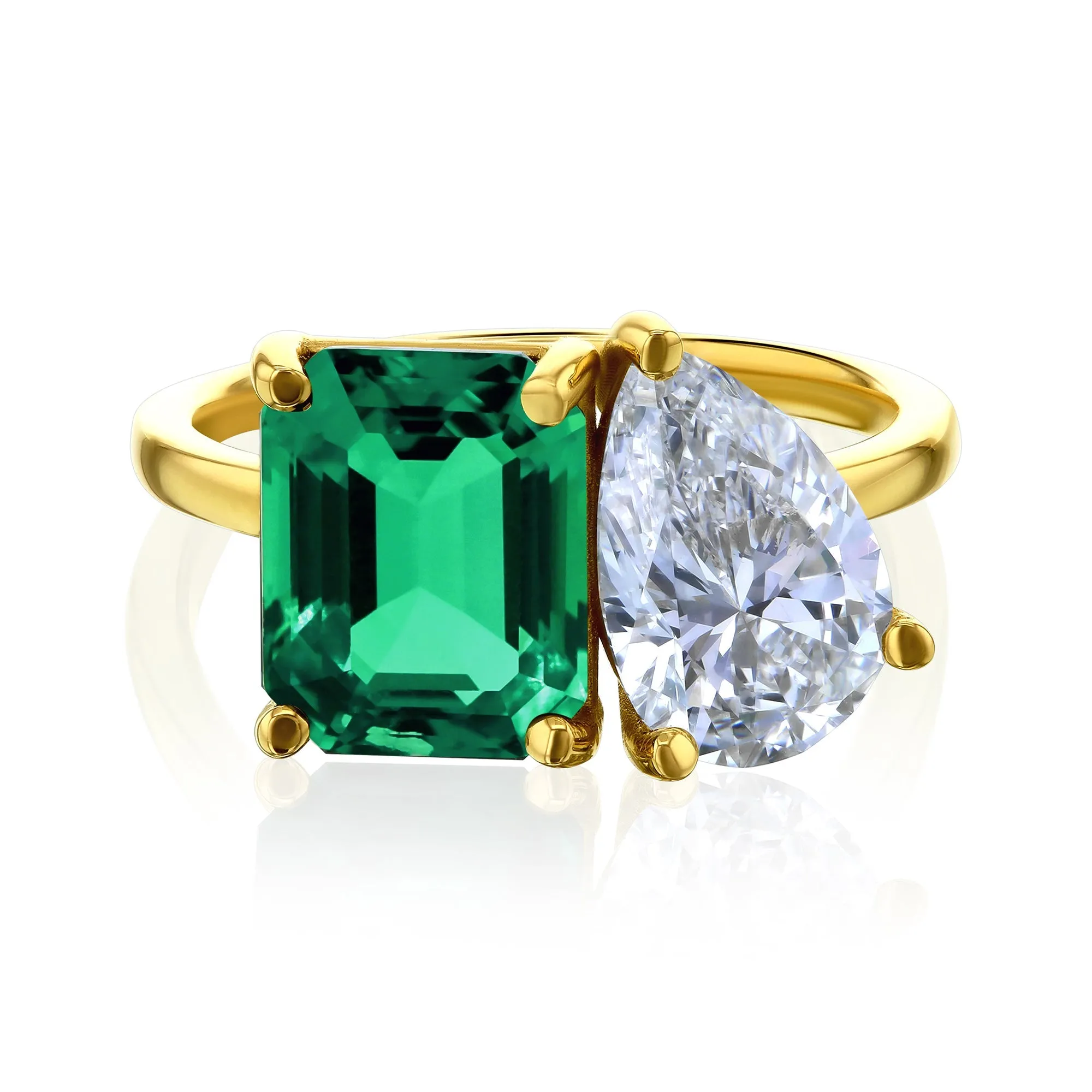 Royal Emerald & Diamond Victoria Ring