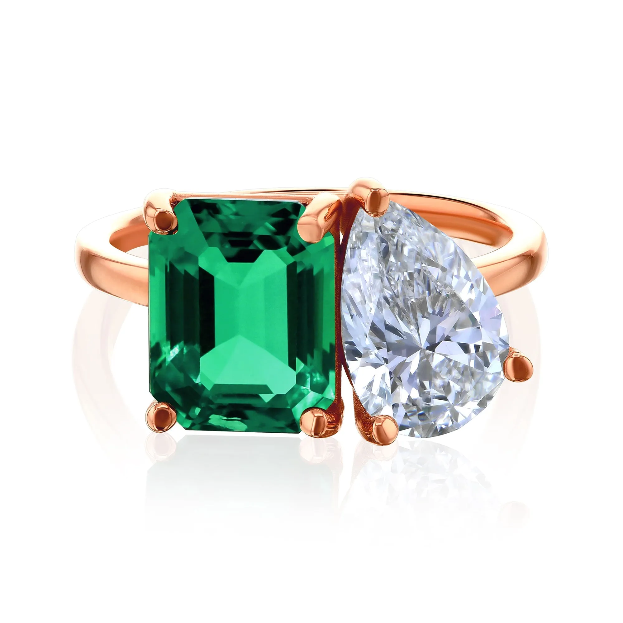 Royal Emerald & Diamond Victoria Ring