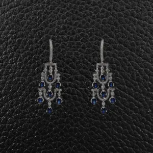 Sapphire & Diamond Chandelier Earrings