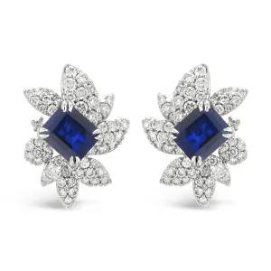 Sapphires & Pavé set Diamonds " Ariana" Earrings