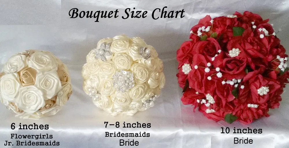 Satin Rose Brooch Bouquet EMR-RENE