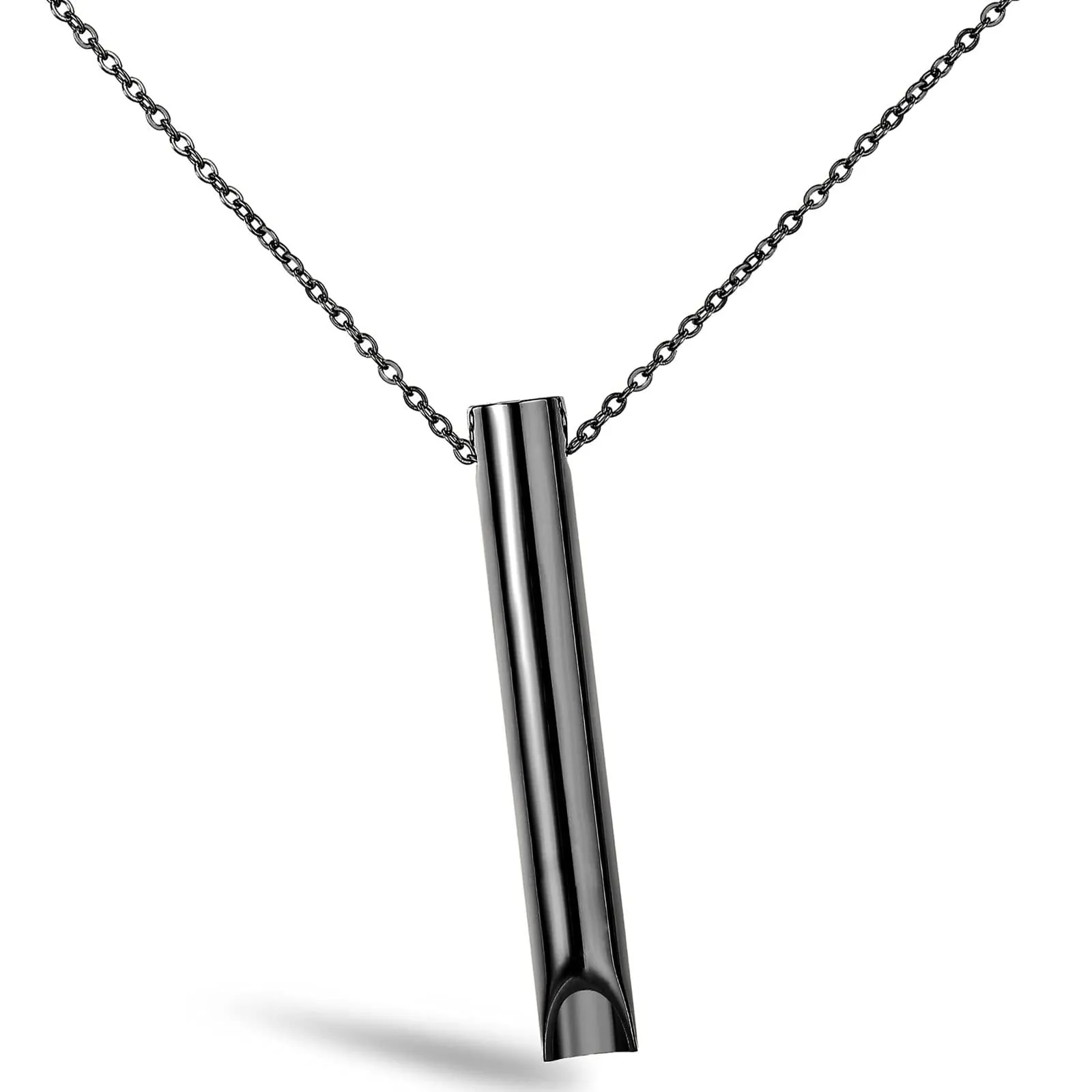 Sisslia Fashion Stainless Steel Whistle Pendant Necklace Regulate Respiration Decompress Necklace Jewelry For Women Men