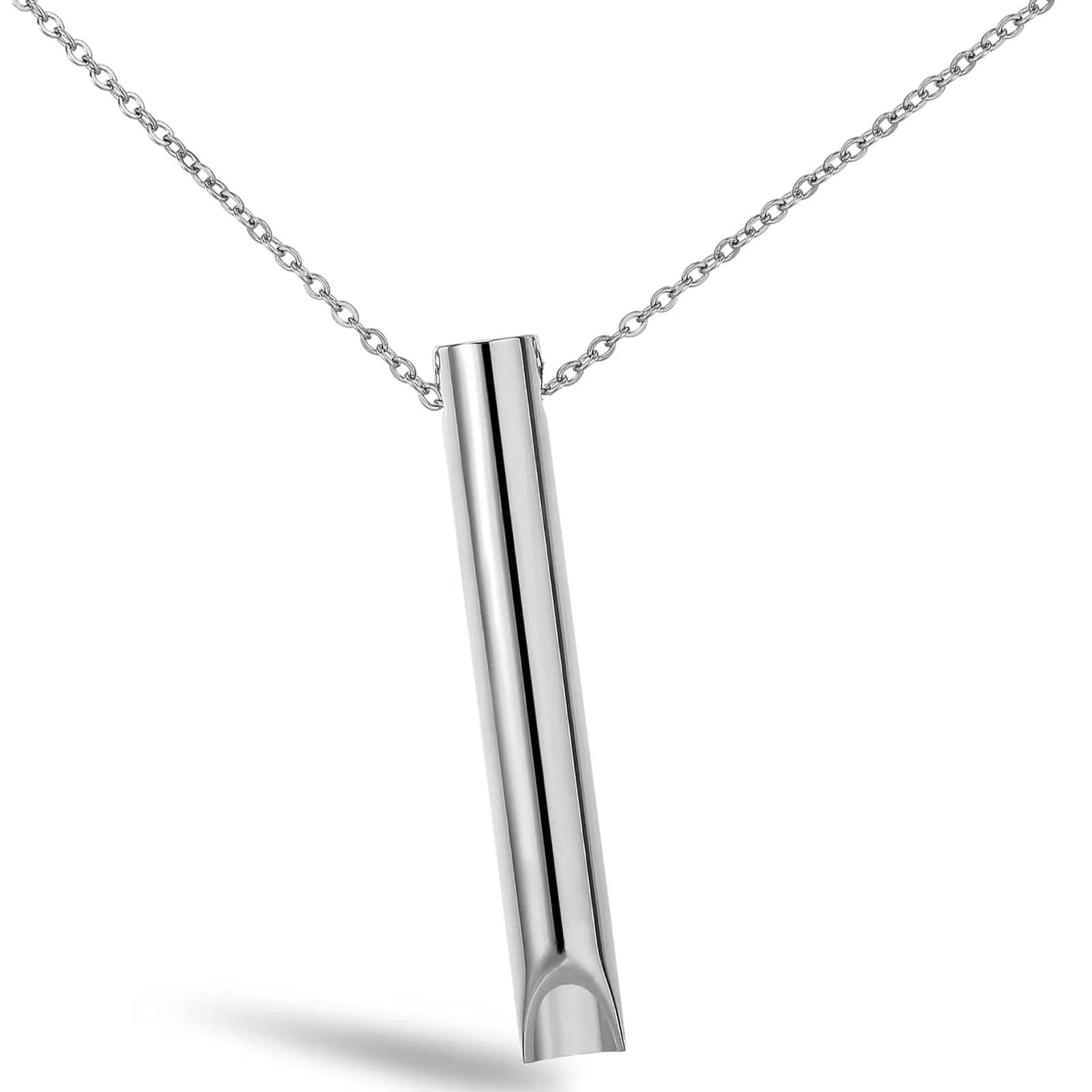 Sisslia Fashion Stainless Steel Whistle Pendant Necklace Regulate Respiration Decompress Necklace Jewelry For Women Men