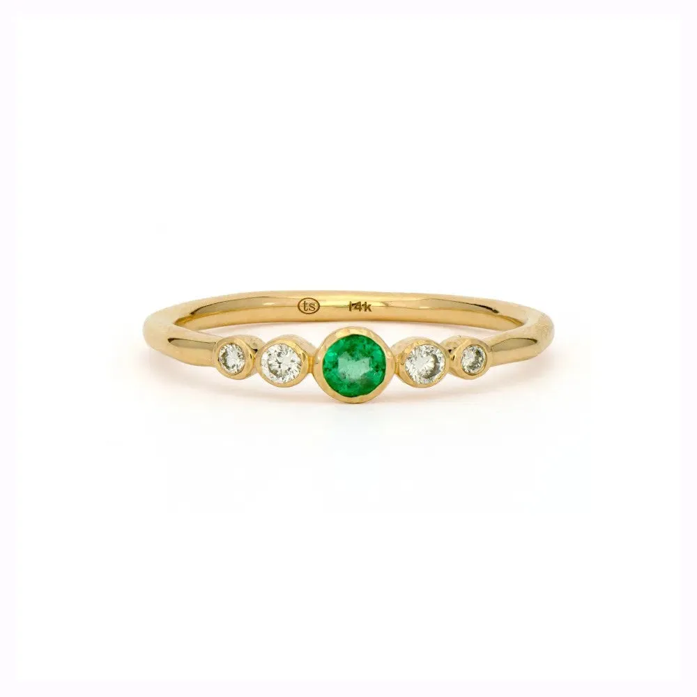 Sparkling Emerald Stacker Ring