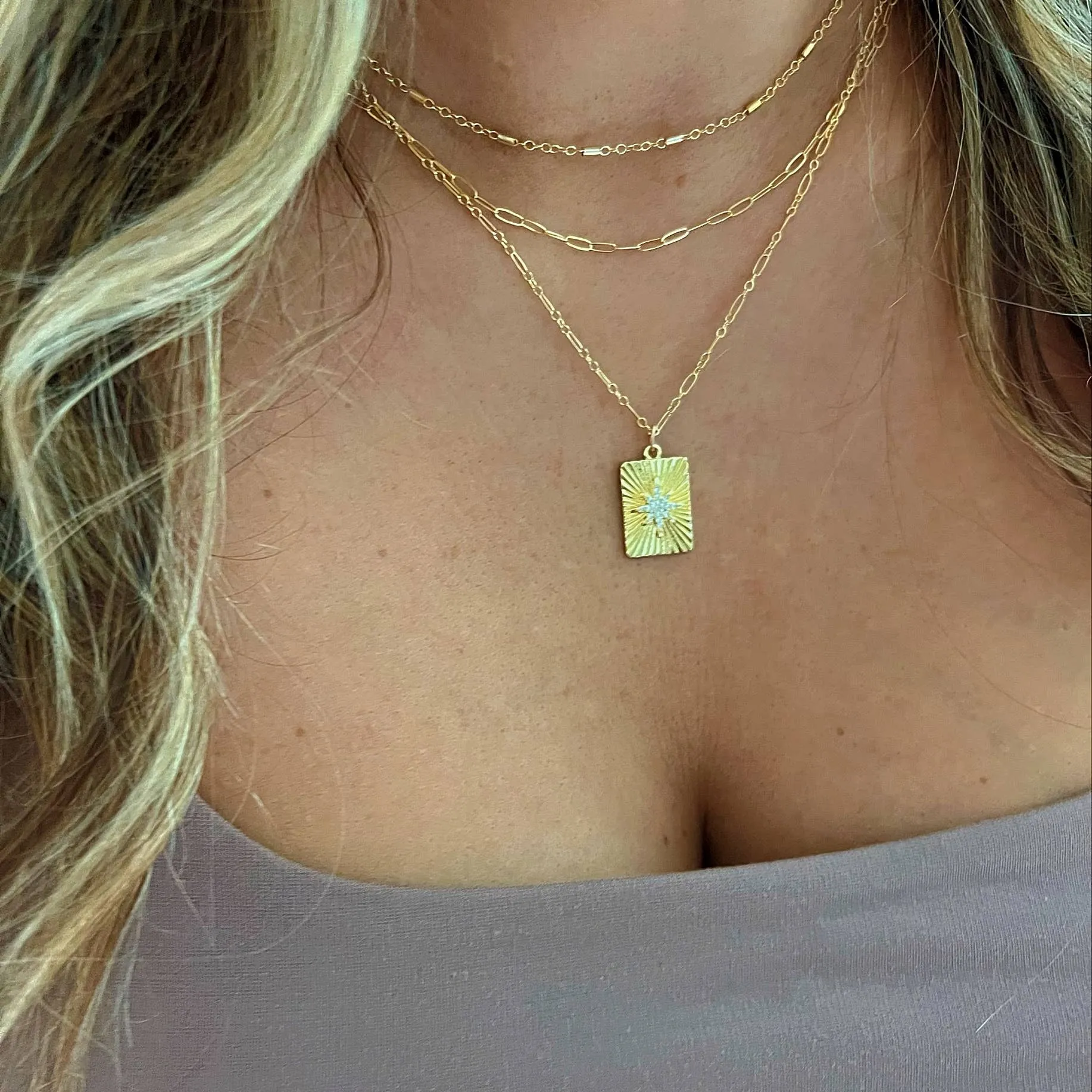 STARBURST PENDANT NECKLACE | GOLD FILLED