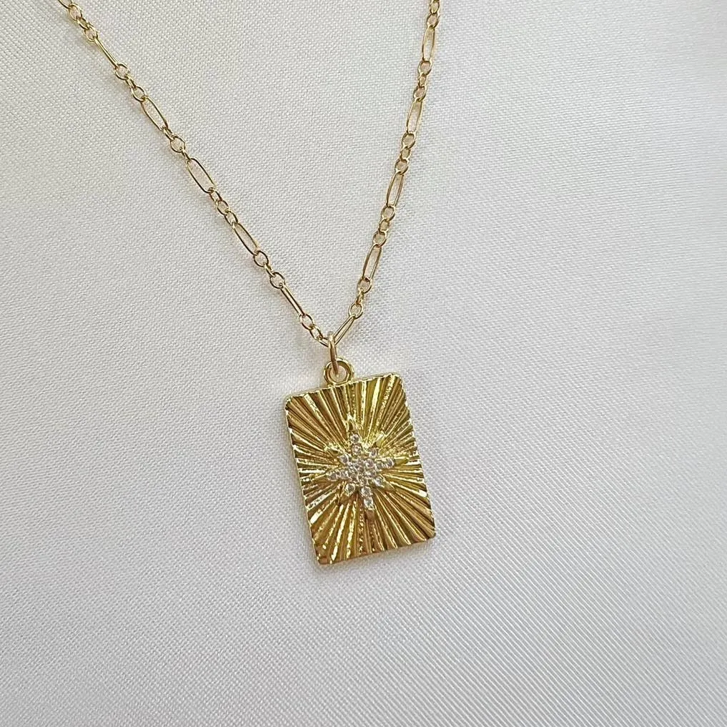 STARBURST PENDANT NECKLACE | GOLD FILLED