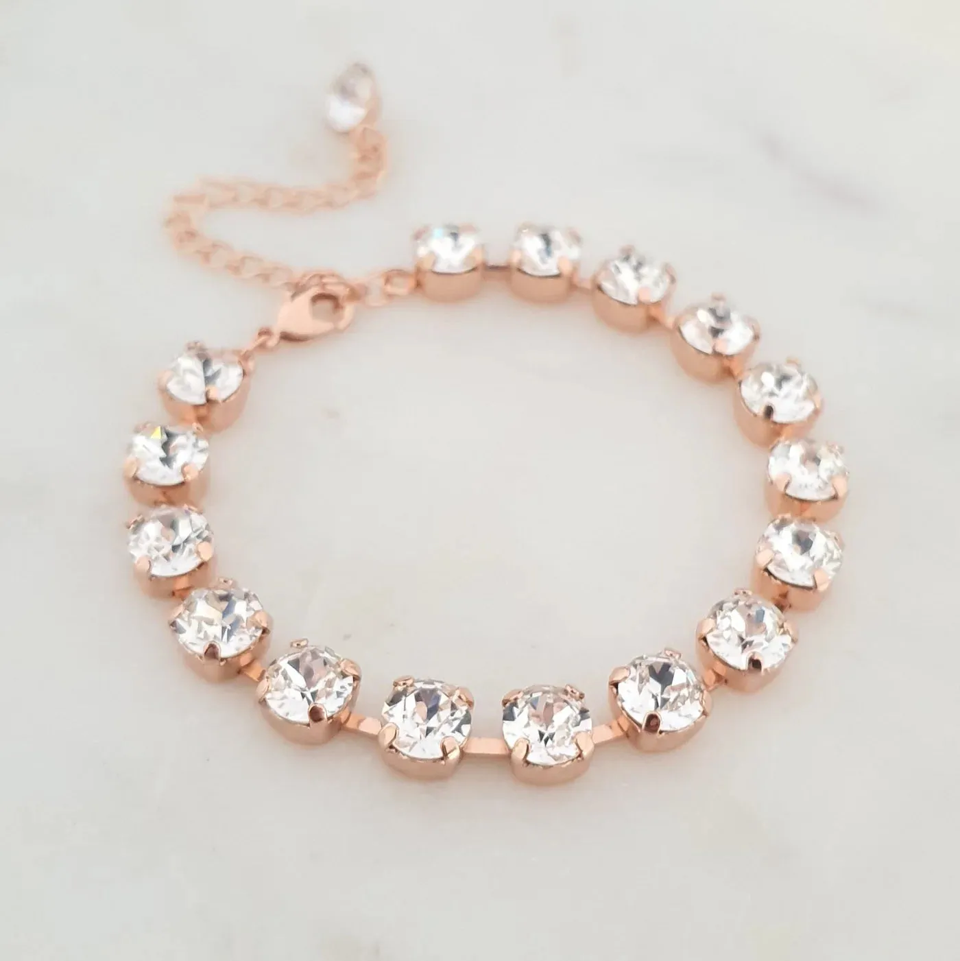 Tennis Bracelet - Swarovski Crystal Element - Rose Gold Plated