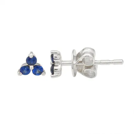 TRIO SAPPHIRE STUD EARRINGS