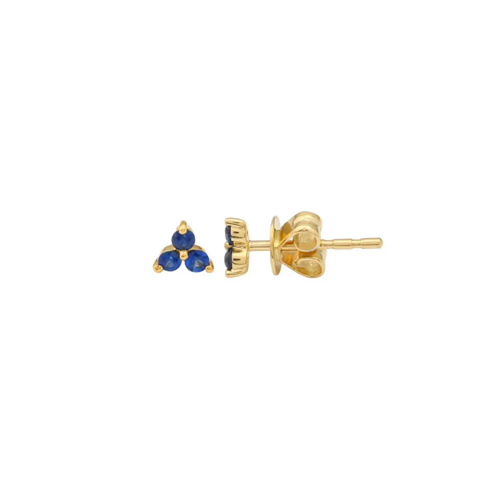 TRIO SAPPHIRE STUD EARRINGS