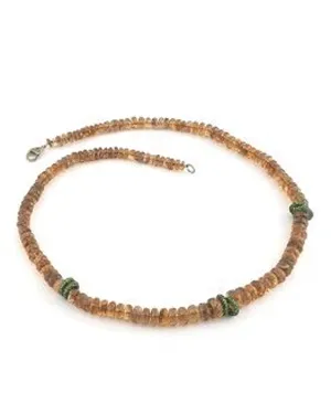 Tsavorite and Opal Beaded Necklace