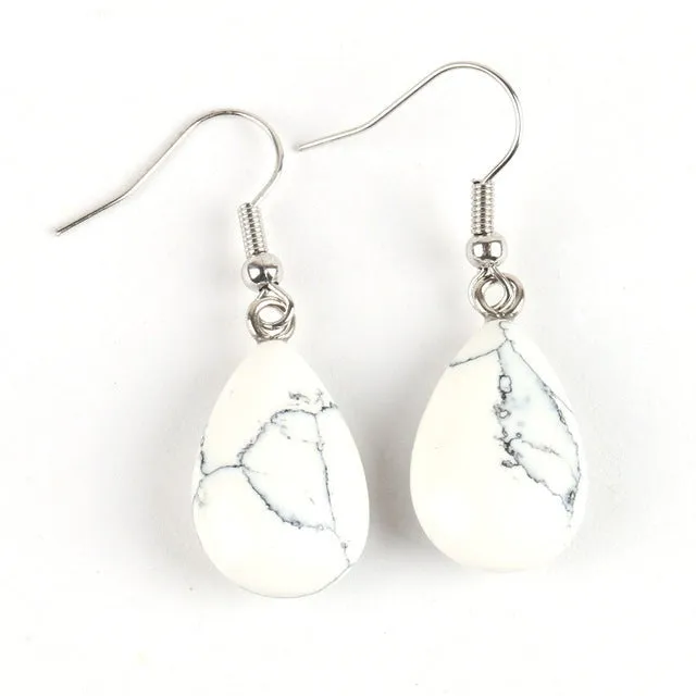 Water Drop Opal Crystal Stone Earring