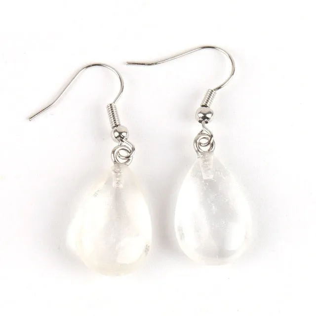 Water Drop Opal Crystal Stone Earring