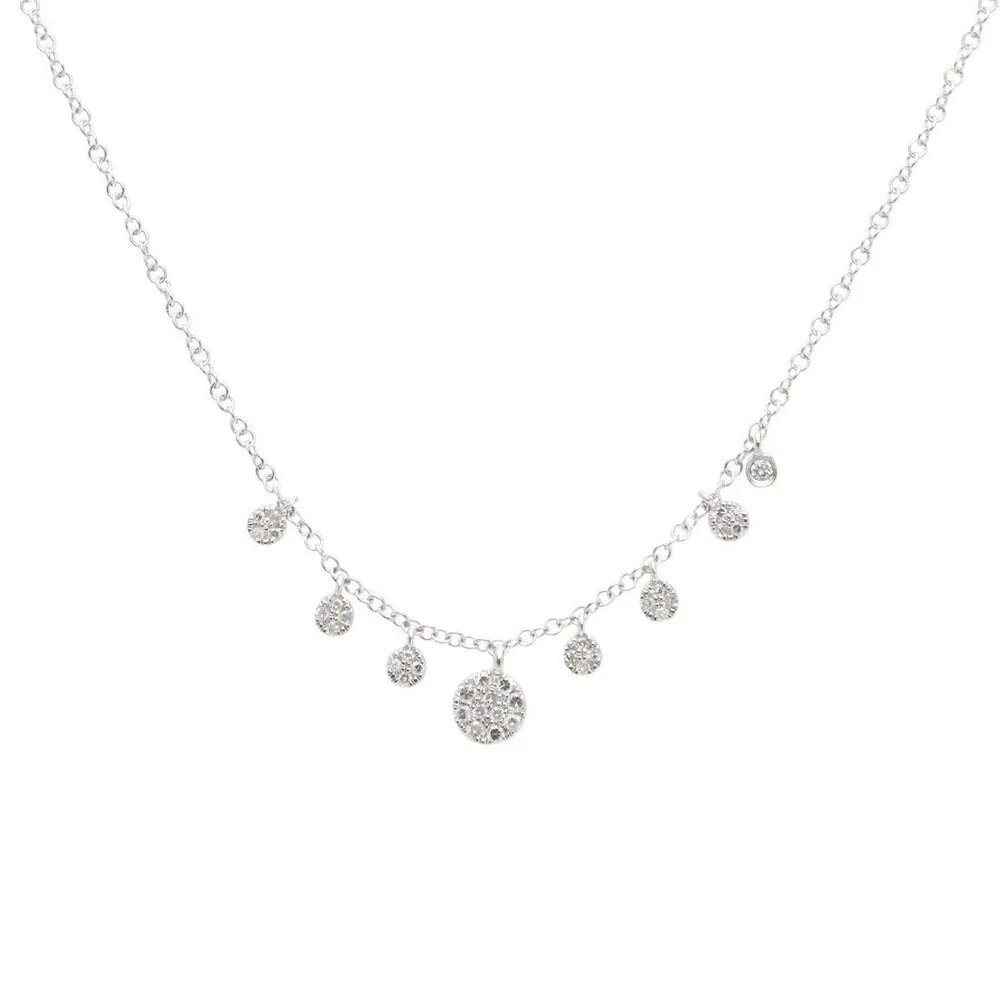 White Gold Disc Necklace