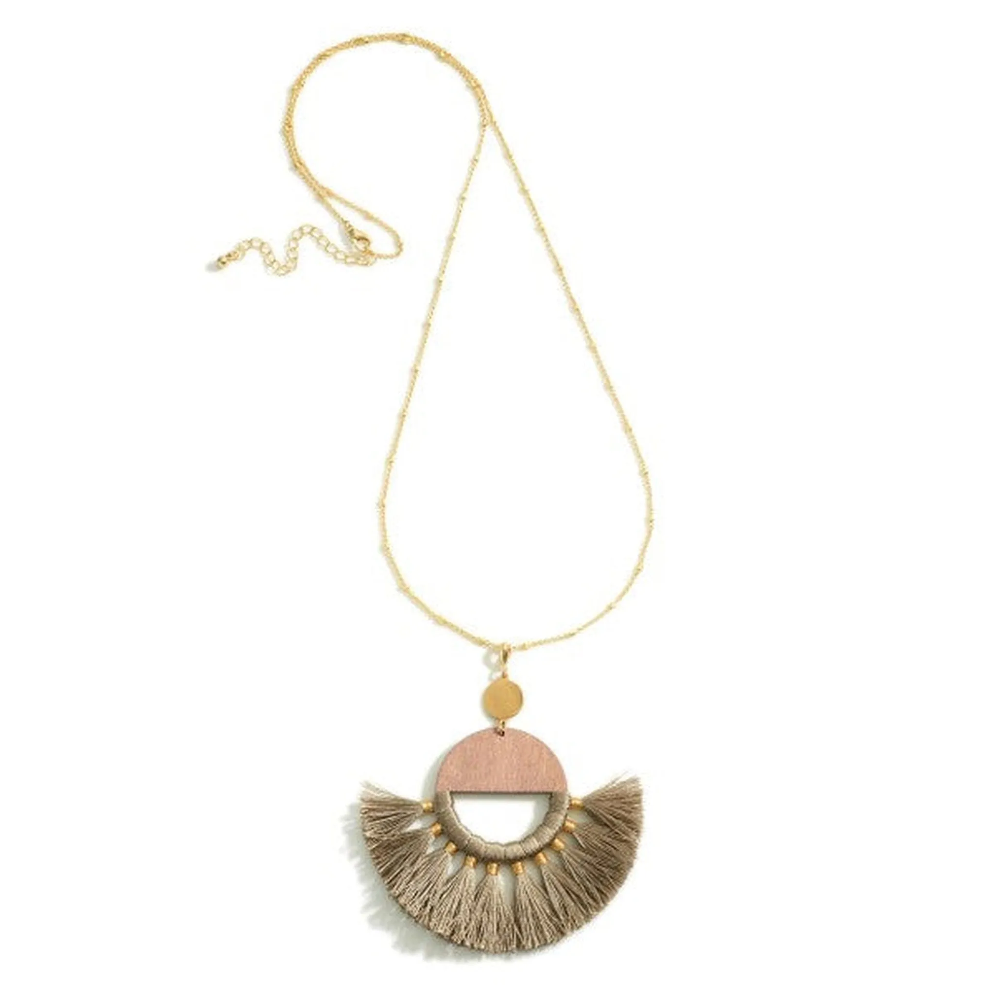 Wooden Fringe Necklaces