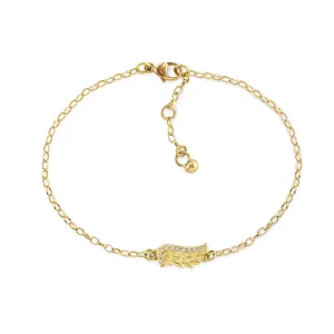 Yellow Gold Venetian Wing Bracelet